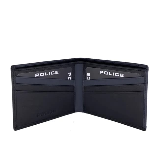 【POLICE】限量2折 頂級小牛皮6卡男用皮夾 布魯斯系列 全新專櫃展示品(七夕情人節禮物 送禮 男夾)