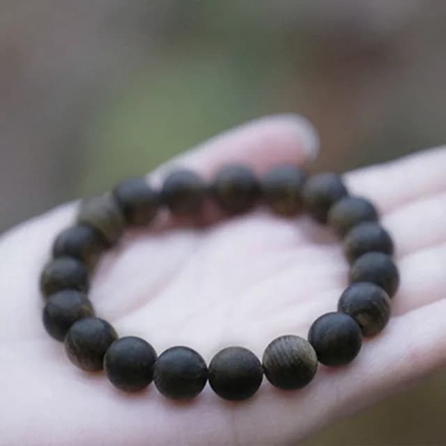 【MoonDy】包包 沉香手串 黑油老料手鍊 開運手鍊 招貴人 生日禮物 圓珠手鍊 佛珠 送長輩