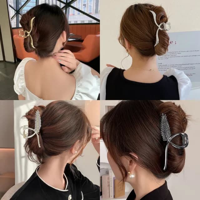 【Gulicc】髮夾 東大門暢銷 金屬 款式多樣(雙11 聖誕節 生日 髮飾 頭飾 鯊魚夾 抓夾 禮物)