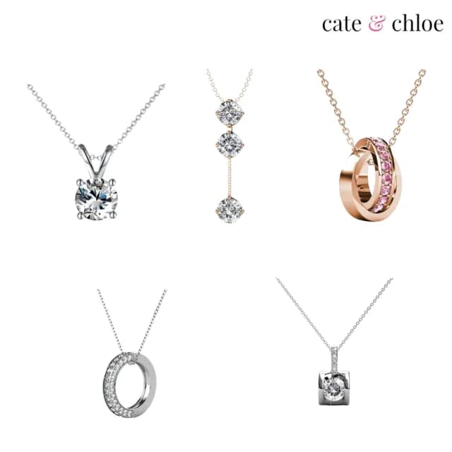 【Cate & Chloe】綜合項鍊組(簡約優雅和時尚風格)