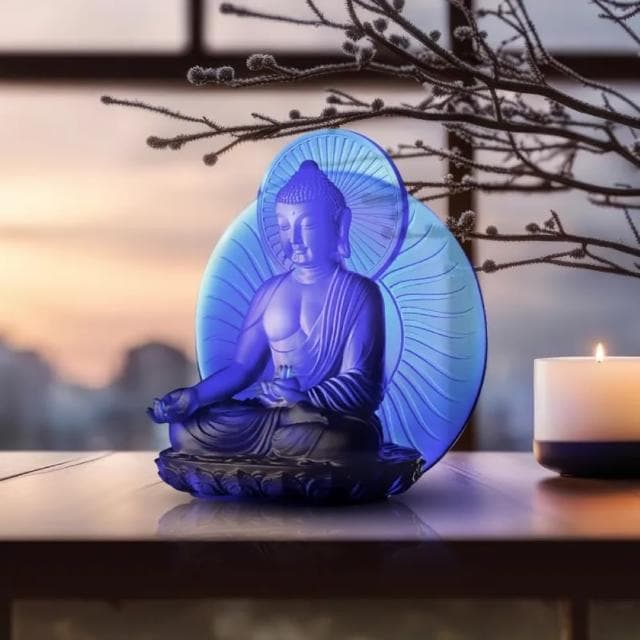 【琉璃工房 LIULI】願願為有情 藥師佛 人物佛像/(送禮/琉璃/禮物/水晶/藝術品/擺飾/禮贈/企業/升官)