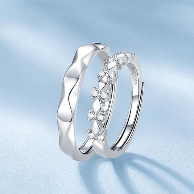 【LEEHER】生日禮物/對戒/結婚戒指/情侶戒指/求婚戒指/純銀戒指/鋯石戒指/男戒指/女戒指/可調式戒指