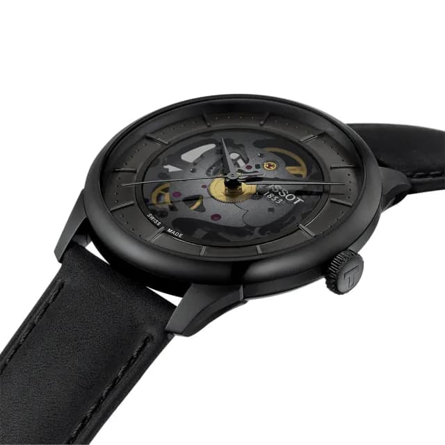 【TISSOT 天梭 官方授權】杜魯爾 鏤空版80小時動力機械錶-39mm 七夕 情人節禮物(T1398363644100)