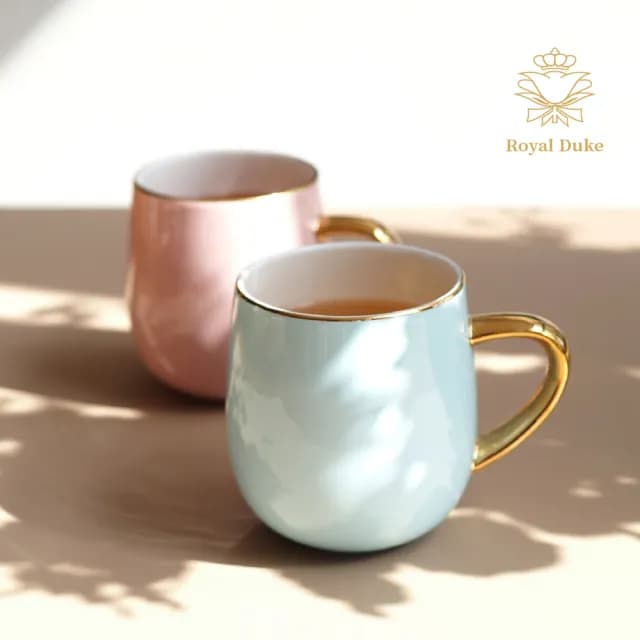 【Royal Duke】福氣骨瓷馬克杯480ML★買一送一(杯子  馬克杯  咖啡杯 大容量 交換禮物 入厝 辦公室)