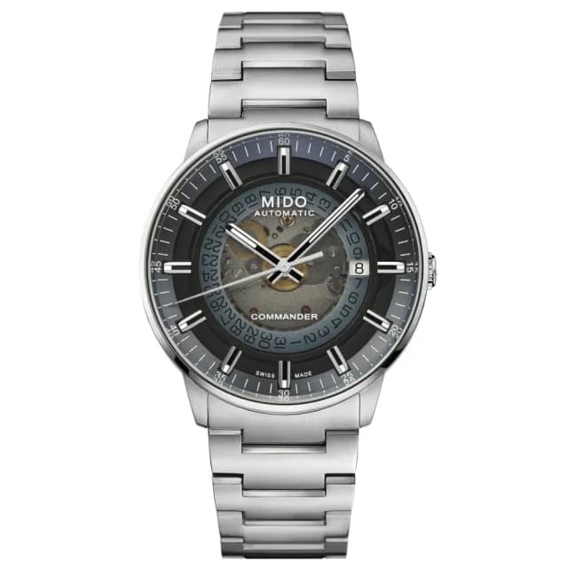 【MIDO 美度】香榭系列 漸層透視機械腕錶 父親節 禮物 送禮 推薦(M0214071141101)