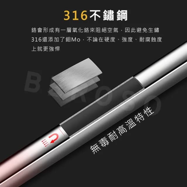 【Beroso 倍麗森】316不鏽鋼長方筷子10入組(SGS檢驗合格/四方筷/露營餐具)