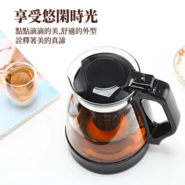【PKS】耐熱玻璃泡茶壺(大容量過濾花茶壺/沖茶器/單壺/水壺/茶壺/茶具)