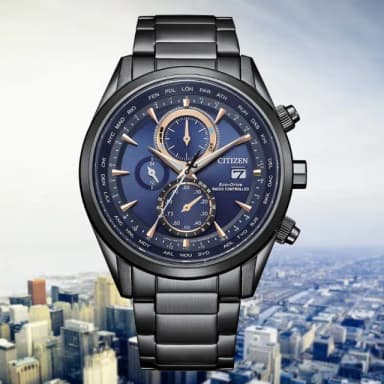 【CITIZEN 星辰】GENTS 光動能 碼錶計時 電波對時 男錶 父親節 送禮 禮物推薦(AT8265-81L)