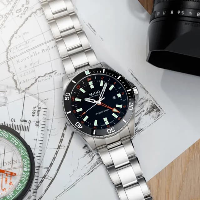 【MIDO 美度】OCEAN STAR GMT 海洋之星 陶瓷圈 機械腕錶 父親節 禮物 送禮 推薦(M0266291105101)