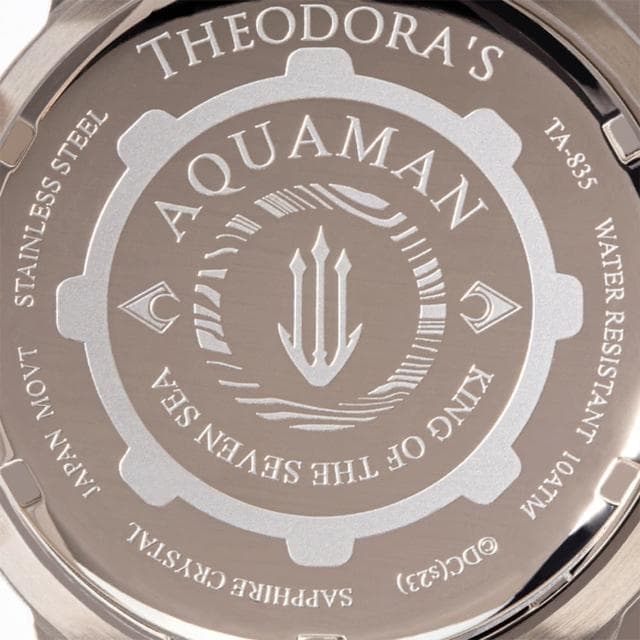 【THEODORA’S 希奧朵拉】水行俠夜光潛水手錶(熊貓款) 米白灰面-鋼鍊帶玫金