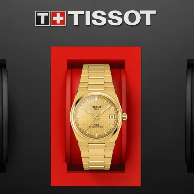 【TISSOT 天梭 官方授權】PRX系列 1970年代復刻 機械腕錶 畢業禮物 送禮 推薦(T1372073302100)
