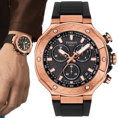 【TISSOT 天梭 官方授權】T-RACE 競速系列 計時腕錶 畢業禮物 送禮 推薦(T1414173705100)