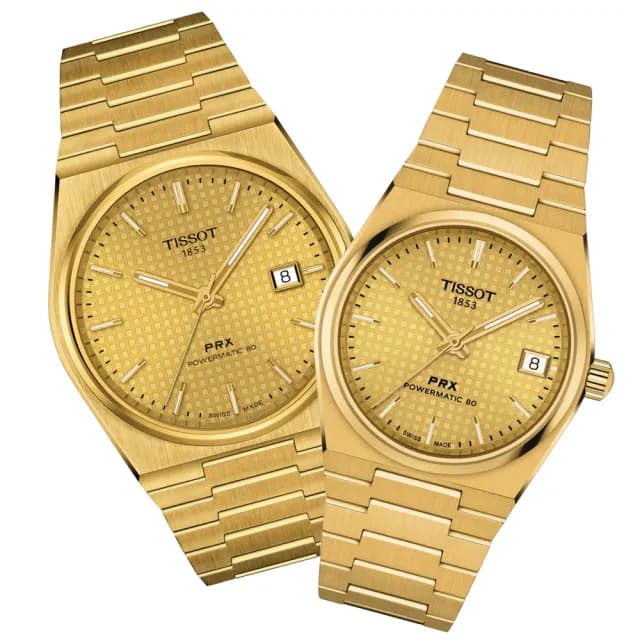 【TISSOT 天梭】PRX系列 復刻 機械對錶 七夕 情人節 禮物 送禮 推薦(T1374073302100/T1372073302100)