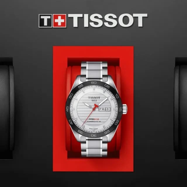 【TISSOT 天梭 官方授權】PRS516 經典運動機械腕錶 畢業禮物 送禮 推薦(T1004301103100)
