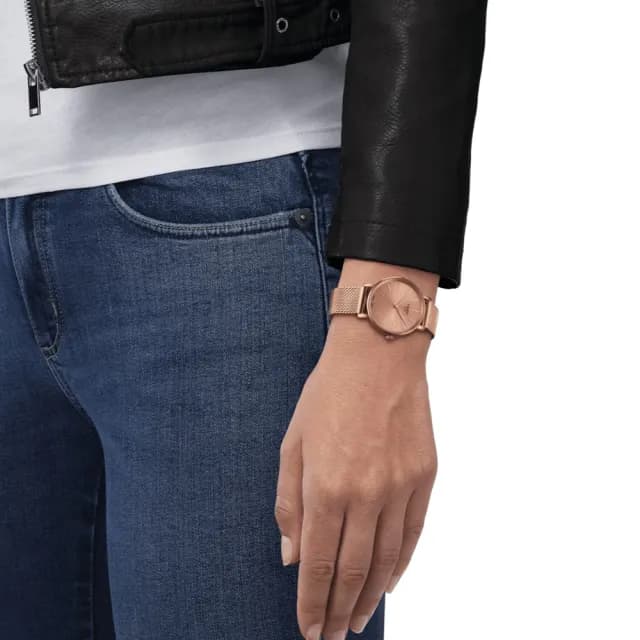 【TISSOT 天梭 官方授權】EVERYTIME LADY 古銅金 時尚腕錶 畢業禮物 送禮 推薦(T1432103333100)