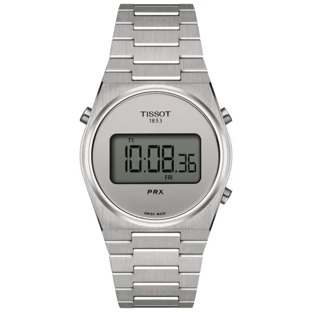 【TISSOT 天梭 官方授權】PRX系列 復古時尚 數位腕錶 畢業禮物 送禮 推薦(T1372631103000)