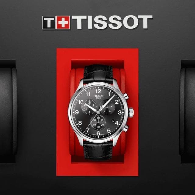 【TISSOT 天梭 官方授權】SUPERSPORT CHRONO 三眼計時腕錶 母親節 禮物 推薦(T1166171605700)