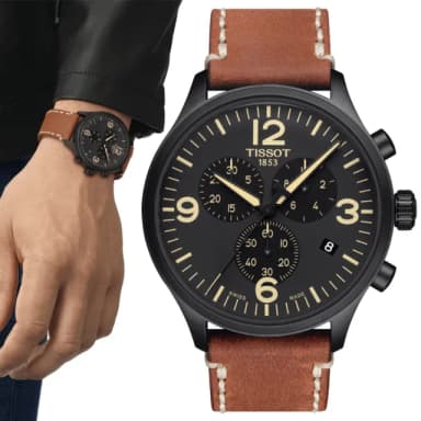 【TISSOT 天梭 官方授權】SUPERSPORT CHRONO 三眼計時腕錶 母親節 禮物 推薦(T1166173605700)
