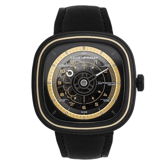 【SEVENFRIDAY】T系列 自動上鍊機械錶-經典黑金/45.6x45mm 送禮 禮物 推薦(T2/06)