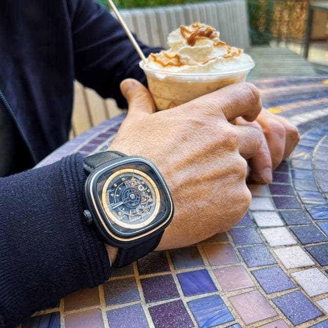 【SEVENFRIDAY】T系列 自動上鍊機械錶-經典黑金/45.6x45mm 送禮 禮物 推薦(T2/06)