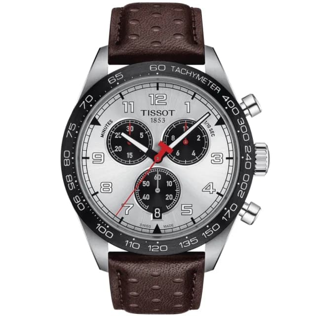 【TISSOT 天梭 官方授權】PRS516 CHRONOGRAPH 三眼計時腕錶 畢業禮物 送禮 推薦(T1316171603200)