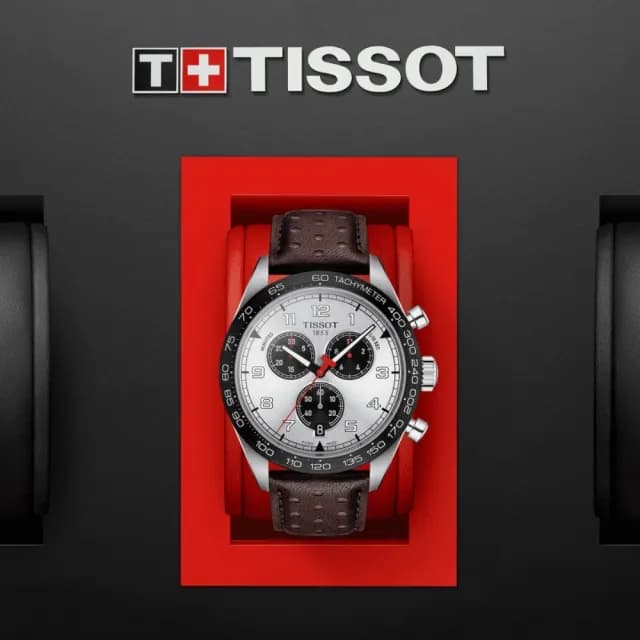 【TISSOT 天梭 官方授權】PRS516 CHRONOGRAPH 三眼計時腕錶 畢業禮物 送禮 推薦(T1316171603200)