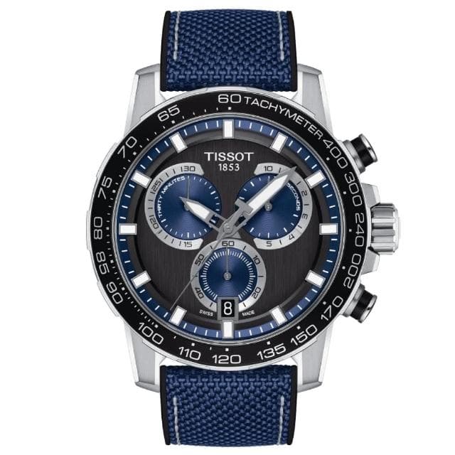 【TISSOT 天梭 官方授權】SUPERSPORT CHRONO 三眼計時腕錶 母親節 禮物 推薦(T1256171705103)