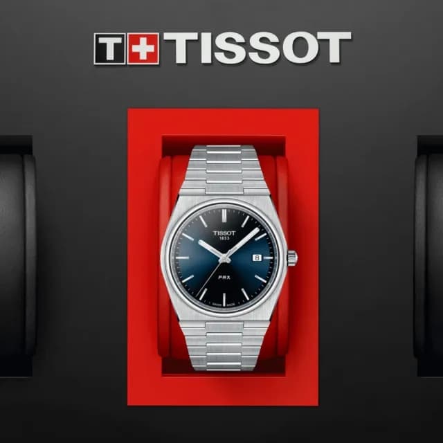 【TISSOT 天梭 官方授權】PRX系列 1970年代復刻 時尚腕錶 雙11 特惠 推薦(T1374101104100)
