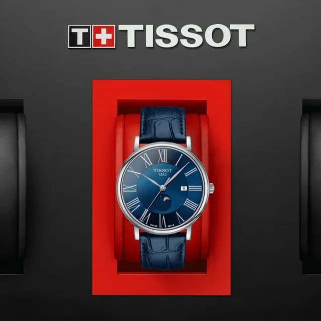 【TISSOT 天梭 官方授權】CARSON系列 簡約時尚月相腕錶 畢業禮物 送禮 推薦(T1224231604300)