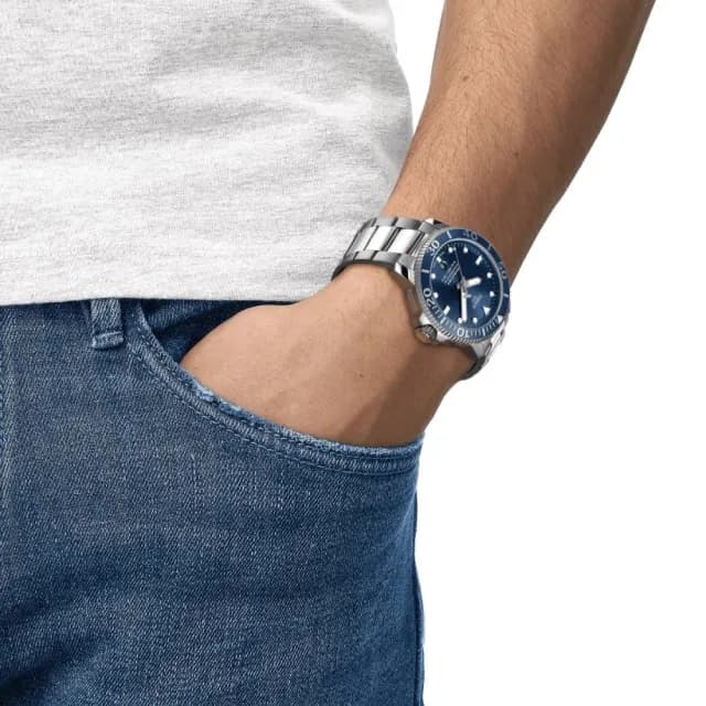 【TISSOT 天梭 官方授權】SEASTAR1000海星系列 潛水機械腕錶 父親節 禮物 送禮 推薦(T1204071104103)