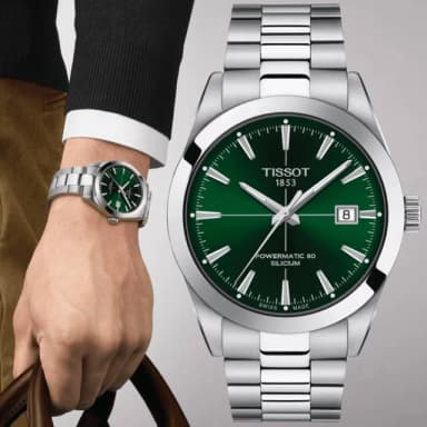 【TISSOT 天梭 官方授權】GENTLEMAN系列 矽游絲機械腕錶 畢業禮物 送禮 推薦(T1274071109101)