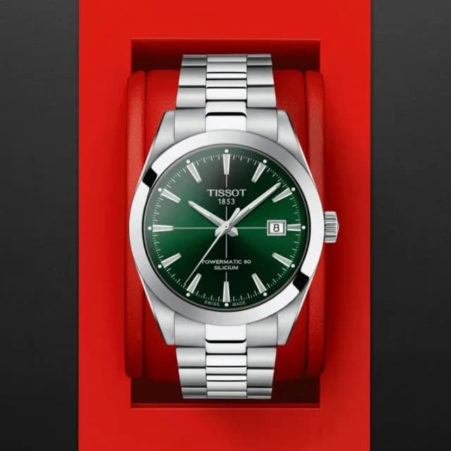 【TISSOT 天梭 官方授權】GENTLEMAN系列 矽游絲機械腕錶 畢業禮物 送禮 推薦(T1274071109101)