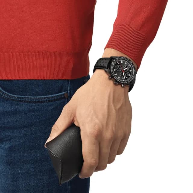 【TISSOT 天梭 官方授權】PRS516 CHRONOGRAPH 三眼計時腕錶 畢業禮物 送禮 推薦(T1316173605200)