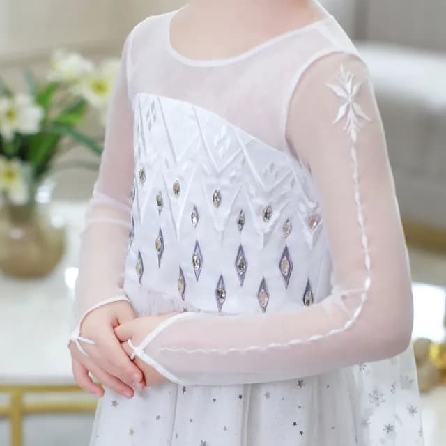 【橘魔法】白色女王漸層公主服（不含皇冠）(萬聖節服裝 長裙 公主洋裝 角色扮演 女童 兒童 童裝)