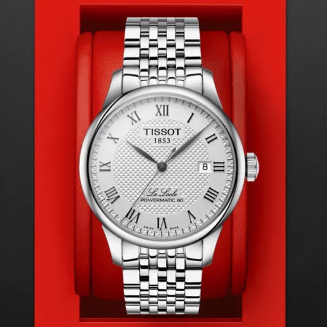【TISSOT 天梭 官方授權】LE LOCLE 力洛克 經典羅馬機械腕錶 七夕 情人節 送禮 推薦(T0064071103300)
