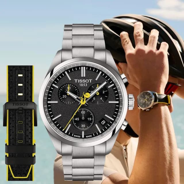 【TISSOT 天梭】PR100系列 環法特別款 計時腕錶 畢業禮物 送禮 推薦(T1504171105100)