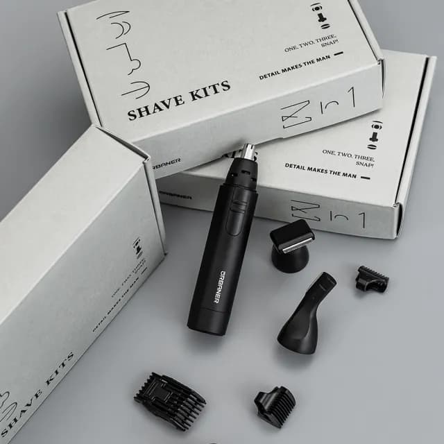 【URBANER奧本】MB-980B 三合一修容禮盒組(鼻毛刀/修鬍刀/修容刀/父親節禮物)