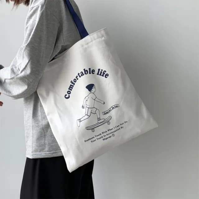 【Life365】情人節禮物 文青帆布袋 帆布袋 帆布包 拉鍊帆布袋 大帆布袋 肩背包 手提袋 手提包 帆布包包(c