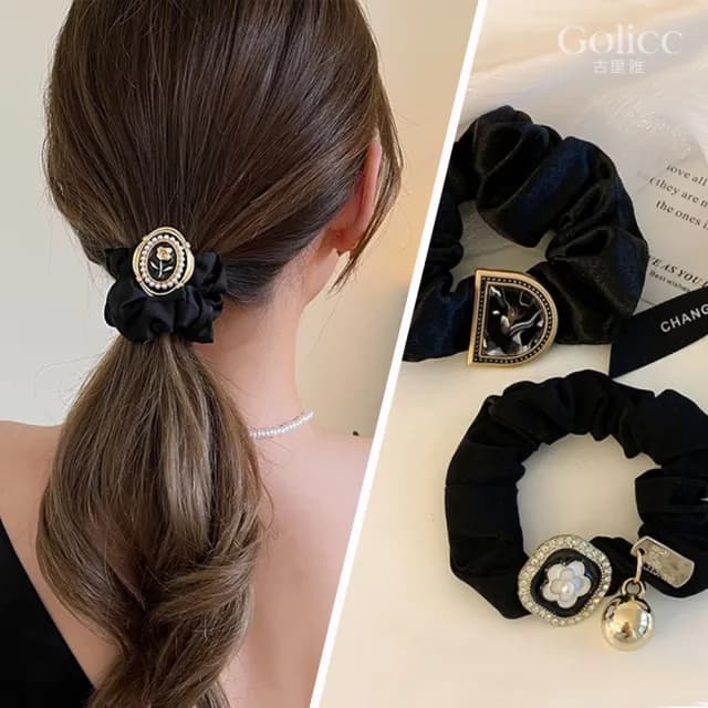 【Gulicc】法式 古典氣質 髮圈(雙11 聖誕節 生日 髮飾 頭飾 大腸圈 髮夾 禮物)