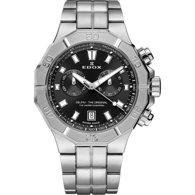【EDOX 伊度】Delfin 海豚200米潛水計時手錶-43mm 送禮 禮物 推薦(E10113.3M.NIN)