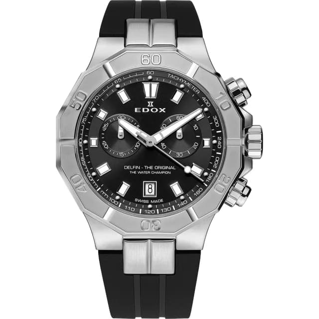 【EDOX 伊度】Delfin 海豚200米潛水計時手錶-43mm 送禮 禮物 推薦(E10113.3CA.NIN)
