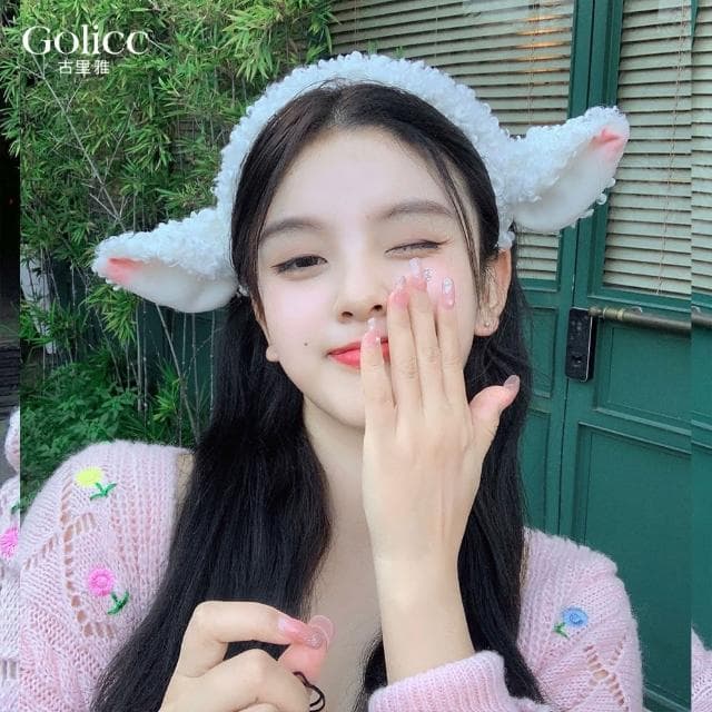 【Golicc】髮箍 裝扮 小羊耳朵 毛絨髮箍(母親節 生日 情人節 髮飾 頭飾 鯊魚夾 抓夾 禮物)