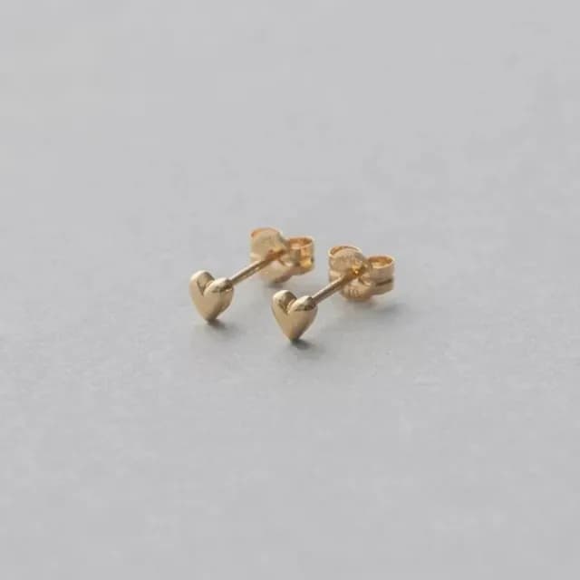 【ete】K18YG Petit小愛心耳環(金色)