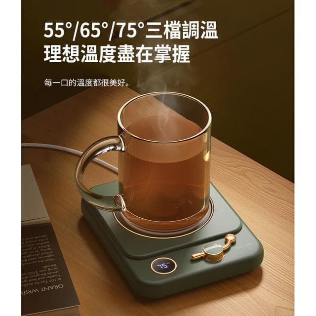 【ANTIAN】USB重力感應數顯恆溫杯墊 電熱暖杯墊 暖牛奶加熱墊 辦公室杯墊 交換禮物(母親節禮物)