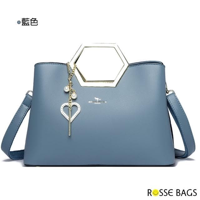 【Rosse Bags】母親節禮物 質感時尚多隔層大容量手提包 肩背包 斜背包(米白色 / 卡其色 / 棕色