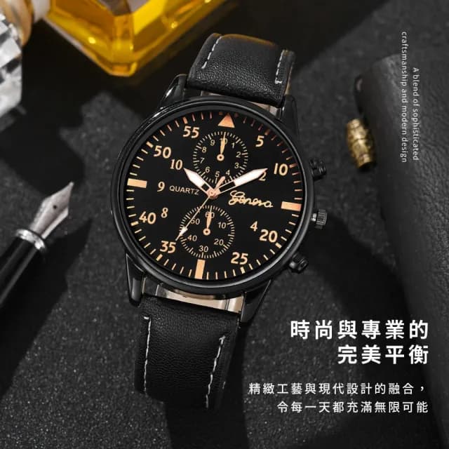 【百搭腕錶】闇黑玫瑰金商務手錶(石英錶 休閒錶 方形錶 腕錶 男錶 禮物 簡約手錶 國中 高中生 錶帶)