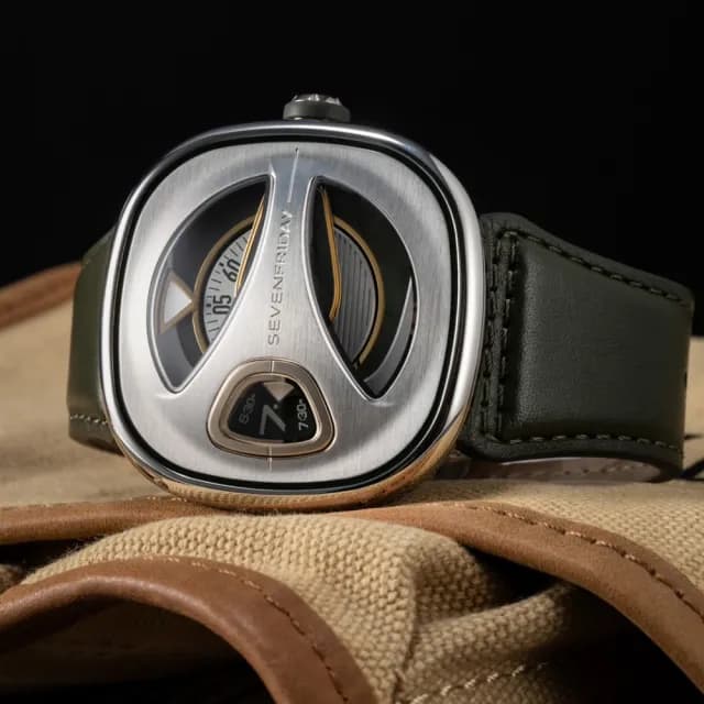 【SEVENFRIDAY】ME系列流線型機械錶-墨綠皮帶/44.5x44mm 送禮 禮物 推薦(ME1/02)