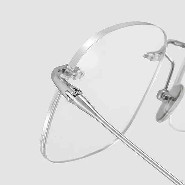 【LEESA】全鈦眼鏡架\文青眼鏡\無度數眼鏡\無邊框眼鏡\眼鏡\鏡框\鏡架\純鈦眼鏡\無框眼鏡\