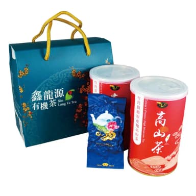 【鑫龍源】杉林溪有機茶葉禮盒2罐組(30g/罐-共60g/有機驗證茶送禮/青茶/綠茶類/高山茶葉/附提繩)