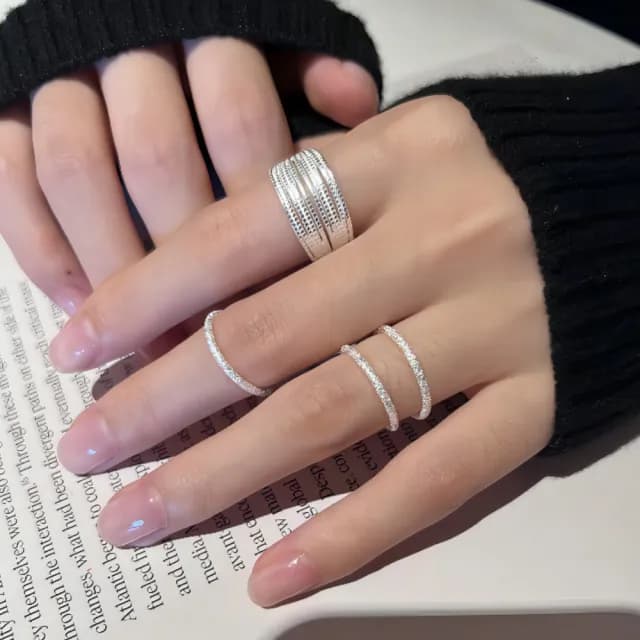 【KT DADA】情人節禮物 925純銀戒指 戒指女 ins 戒指女生韓版 可調節戒指 情人節禮物 女友生日禮物 小女生